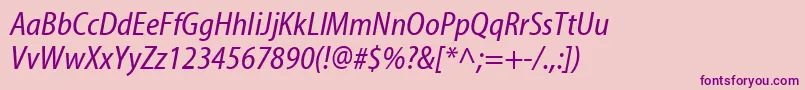 MyriadCondensedWebРљСѓСЂСЃРёРІ Font – Purple Fonts on Pink Background