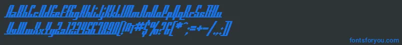 SfAmericanaDreamsBold Font – Blue Fonts on Black Background