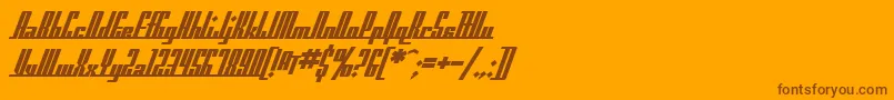 SfAmericanaDreamsBold Font – Brown Fonts on Orange Background