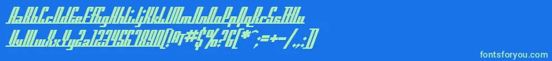SfAmericanaDreamsBold Font – Green Fonts on Blue Background