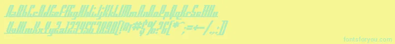 SfAmericanaDreamsBold Font – Green Fonts on Yellow Background