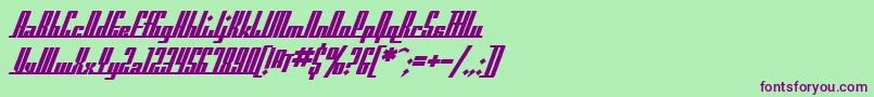 SfAmericanaDreamsBold Font – Purple Fonts on Green Background
