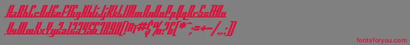 SfAmericanaDreamsBold Font – Red Fonts on Gray Background