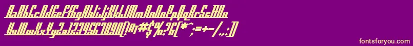 SfAmericanaDreamsBold Font – Yellow Fonts on Purple Background