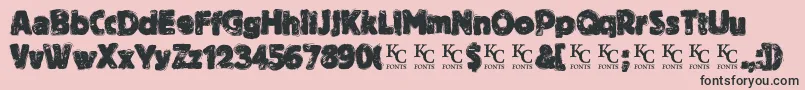 BythethroatDemo Font – Black Fonts on Pink Background