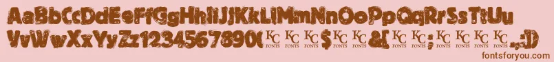 BythethroatDemo Font – Brown Fonts on Pink Background