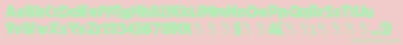 BythethroatDemo Font – Green Fonts on Pink Background