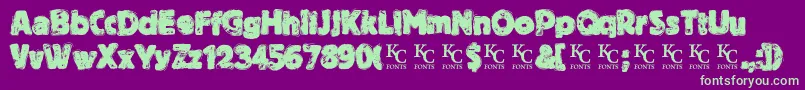 BythethroatDemo Font – Green Fonts on Purple Background