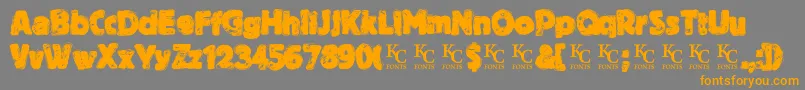 BythethroatDemo Font – Orange Fonts on Gray Background