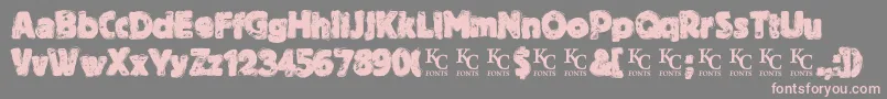 BythethroatDemo Font – Pink Fonts on Gray Background