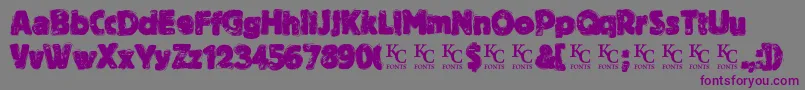 BythethroatDemo Font – Purple Fonts on Gray Background