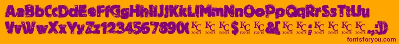 BythethroatDemo Font – Purple Fonts on Orange Background