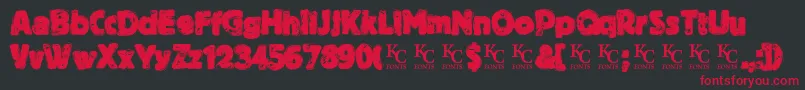BythethroatDemo Font – Red Fonts on Black Background