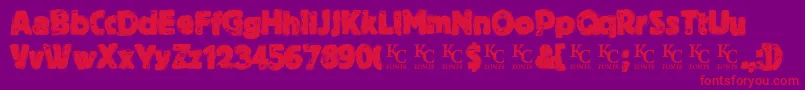 BythethroatDemo Font – Red Fonts on Purple Background