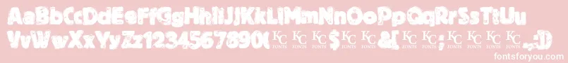 BythethroatDemo Font – White Fonts on Pink Background