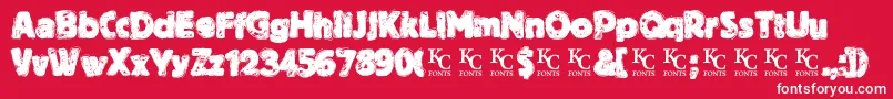 BythethroatDemo Font – White Fonts on Red Background