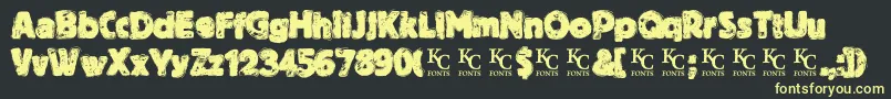 BythethroatDemo Font – Yellow Fonts on Black Background