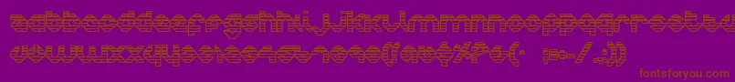 CharliesAnglesOutgradient Font – Brown Fonts on Purple Background