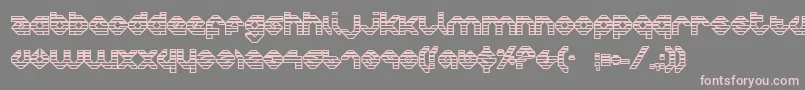 フォントCharliesAnglesOutgradient – 灰色の背景にピンクのフォント