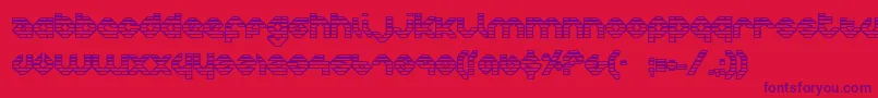 CharliesAnglesOutgradient Font – Purple Fonts on Red Background