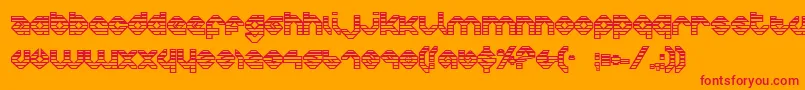 CharliesAnglesOutgradient Font – Red Fonts on Orange Background