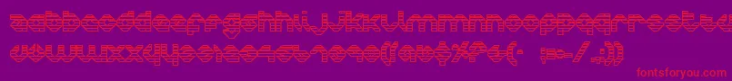 CharliesAnglesOutgradient Font – Red Fonts on Purple Background