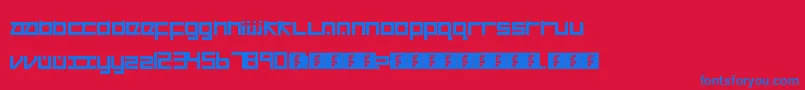 Cancranacancarnaca Font – Blue Fonts on Red Background