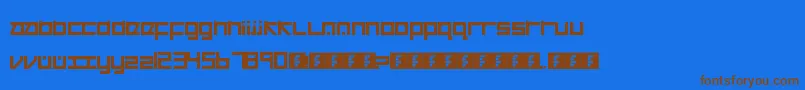 Cancranacancarnaca Font – Brown Fonts on Blue Background