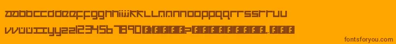Cancranacancarnaca Font – Brown Fonts on Orange Background