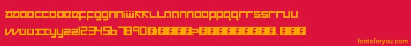 Cancranacancarnaca Font – Orange Fonts on Red Background