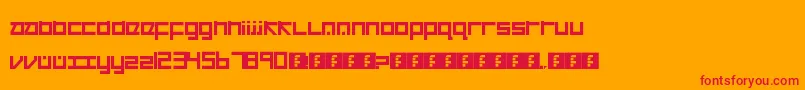 Cancranacancarnaca Font – Red Fonts on Orange Background