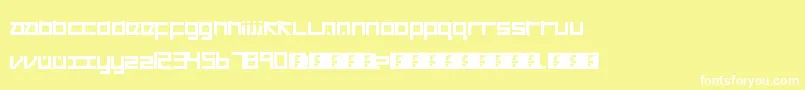 Cancranacancarnaca Font – White Fonts on Yellow Background