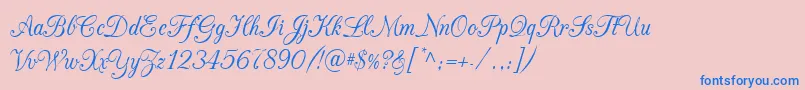 CacChampagne Font – Blue Fonts on Pink Background