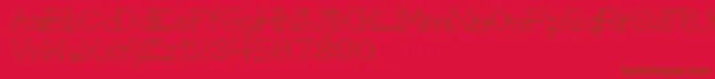 Police LittleRainyDay – polices brunes sur fond rouge
