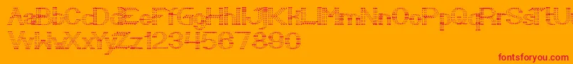 LittleRainyDay Font – Red Fonts on Orange Background