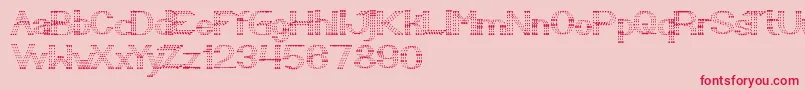 LittleRainyDay Font – Red Fonts on Pink Background