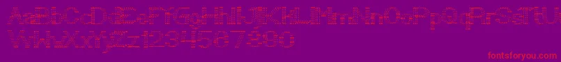 LittleRainyDay Font – Red Fonts on Purple Background