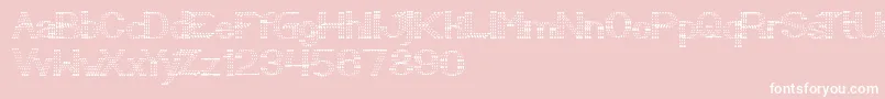 LittleRainyDay-Schriftart – Weiße Schriften auf rosa Hintergrund