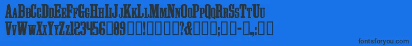 Athls Font – Black Fonts on Blue Background