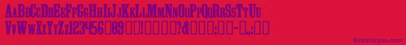 Athls Font – Purple Fonts on Red Background