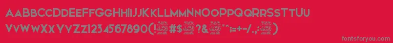 ElkwoodFree Font – Gray Fonts on Red Background