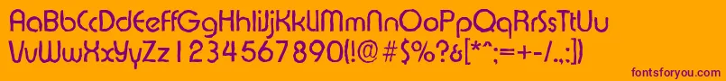 Шрифт ExpressaantiqueRegular – фиолетовые шрифты на оранжевом фоне
