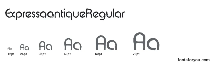 Размеры шрифта ExpressaantiqueRegular