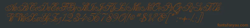 MonteKristo Font – Brown Fonts on Black Background