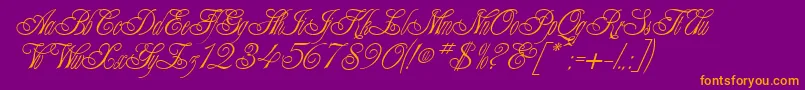 MonteKristo Font – Orange Fonts on Purple Background