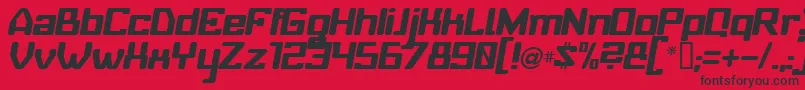 フォントBabyui ffy – 赤い背景に黒い文字