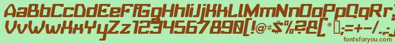 Babyui ffy Font – Brown Fonts on Green Background