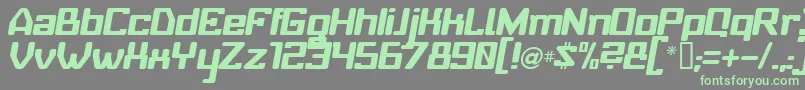 Babyui ffy Font – Green Fonts on Gray Background