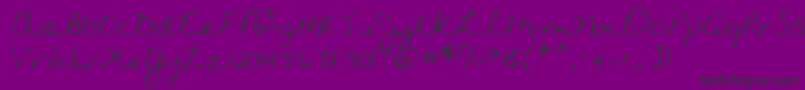Czcionka Lehn280 – czarne czcionki na fioletowym tle