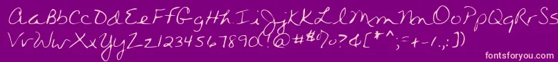 Lehn280 Font – Pink Fonts on Purple Background